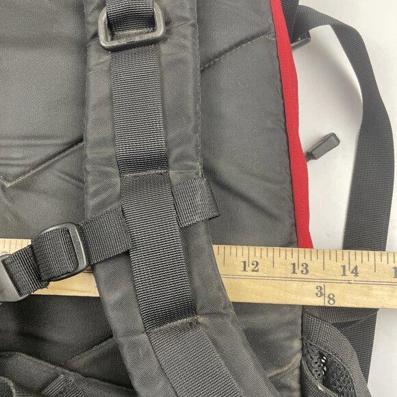 Vintage The North Face Backpack Hike Travel School Padded Waist Chest Clip Red - Picture 4 of 14